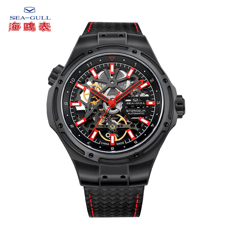 Omega Watch Constellation - Seagull นาฬิกากลไกอัตโนมัติผู้ชายสีดำพรีเมี่ยม, นาฬิกากันน้ำวิ่งออกกำลังกายเขตเวลาสองเขตออกแบบนาฬิกาข้อมือสำหรับผู้ชาย819.22.7051ฮ่องกง