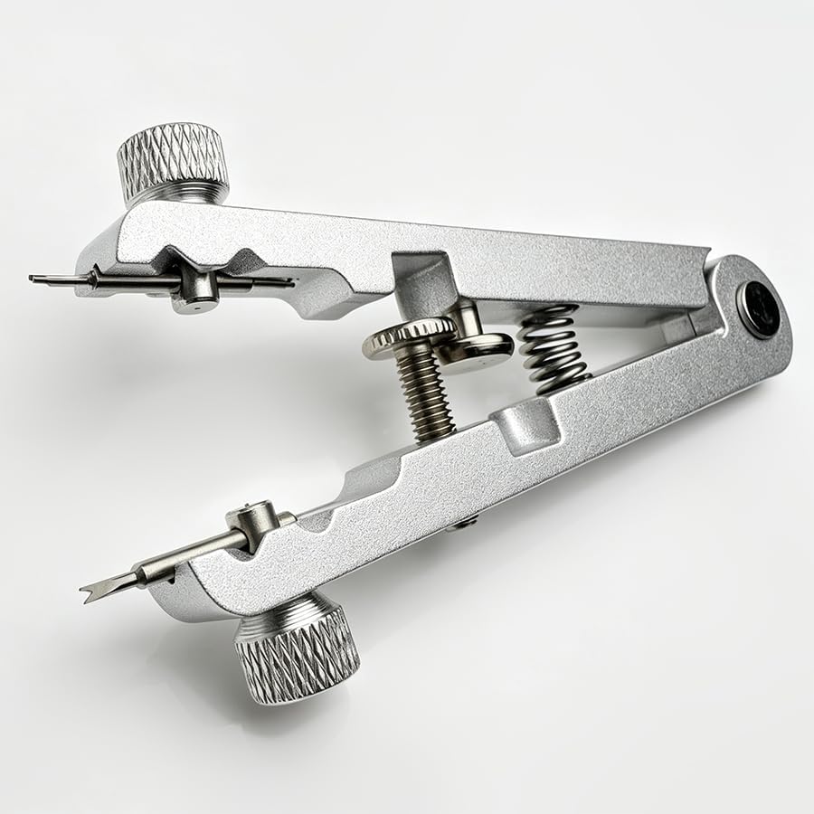 Spring Bar Tool Set - ชุดเครื่องมือถอดข้อสายนาฬิกา – คีมถอดสปริงบาร์และชุดแหนบ, เครื่องมือซ่อมสายนาฬิกาแบบมืออาชีพ, อุปกรณ์สำคัญสำหรับช่างนาฬิกา (สีเงิน)