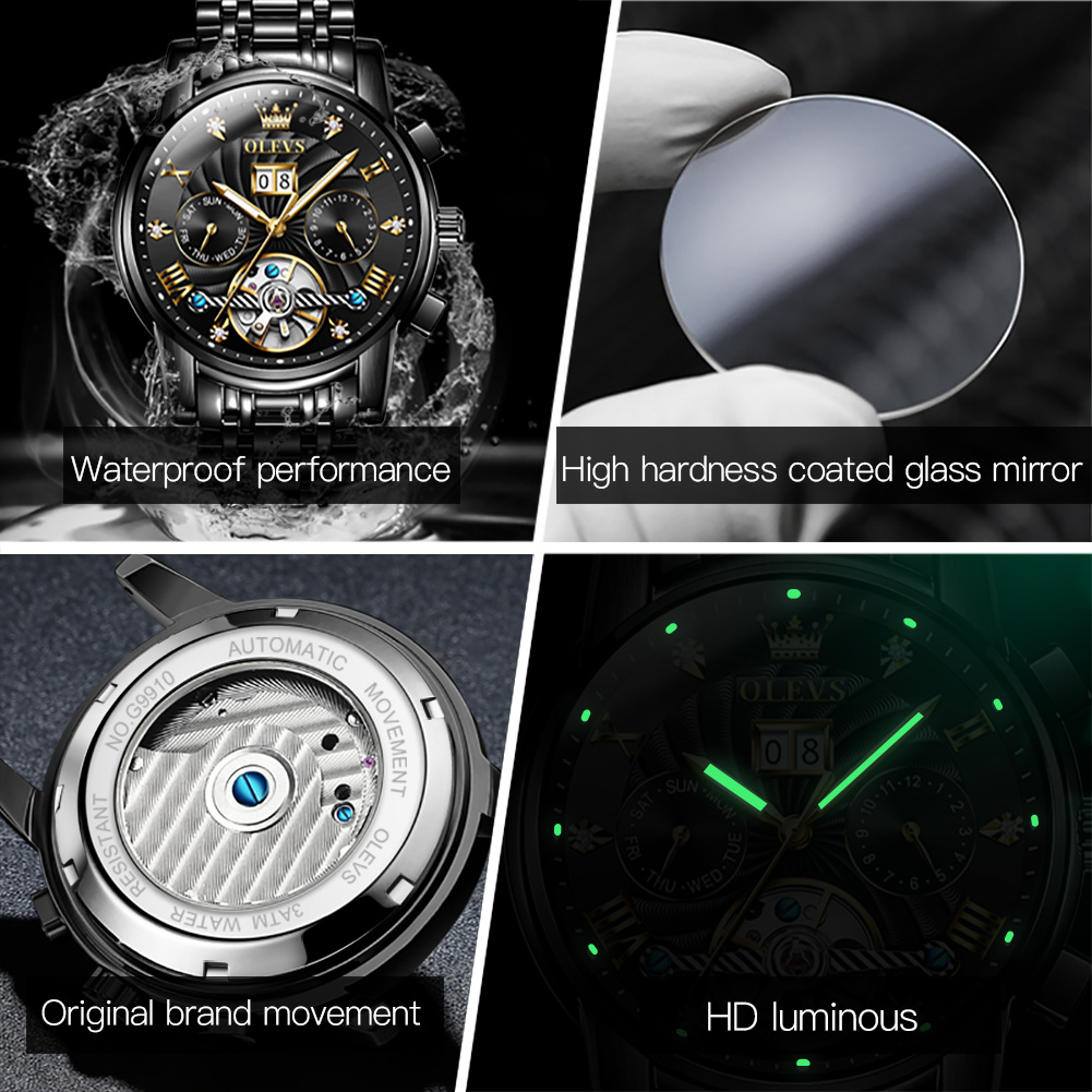 OLEVS นาฬิกาผู้ชายคลาสสิก Tour - Omega Watch Constellation บทวิจารณ์และราคา