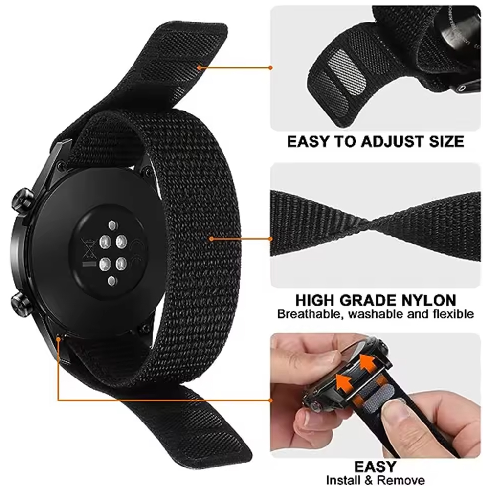 สายนาฬิกาไนลอนแบบตะขอและห่วง ข - Sport Loop Velcro บทวิจารณ์และราคา