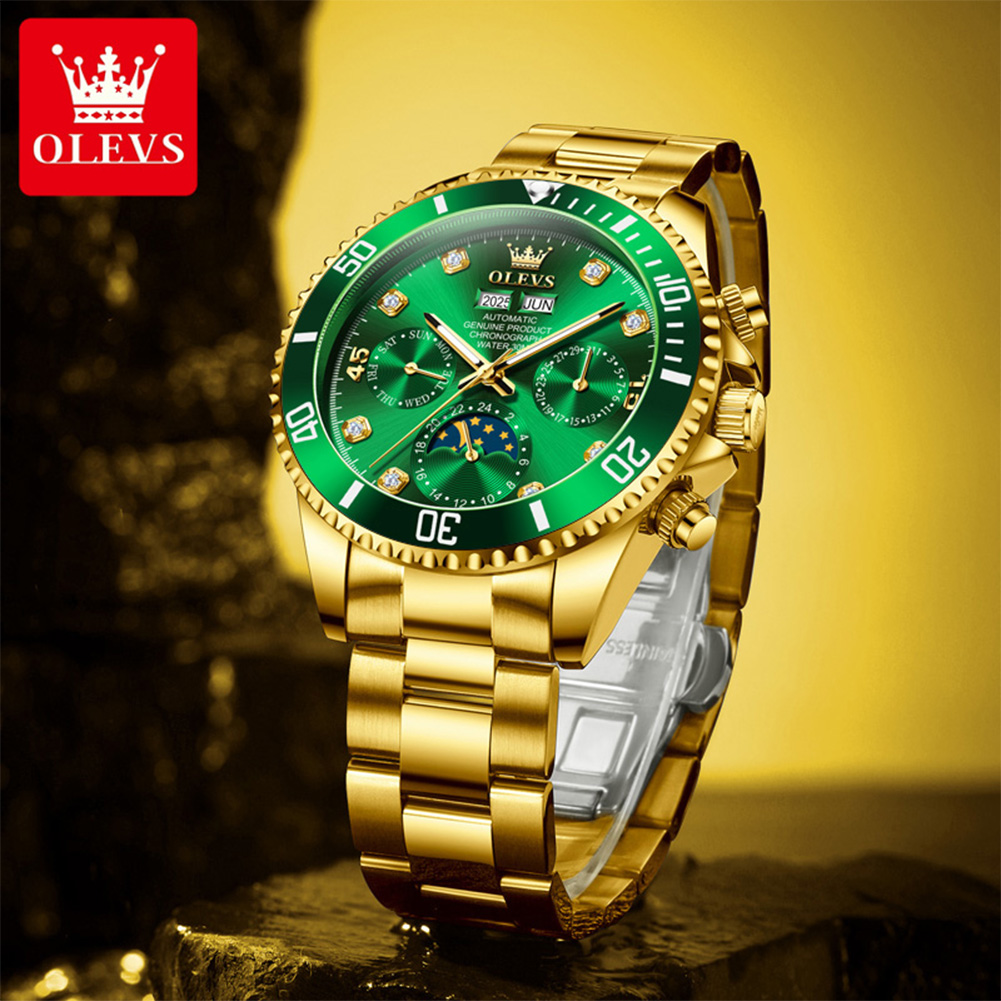 OLEVS 6729 นาฬิกาอัตโนมัติผู้ช - Omega Watch Constellation บทวิจารณ์และราคา