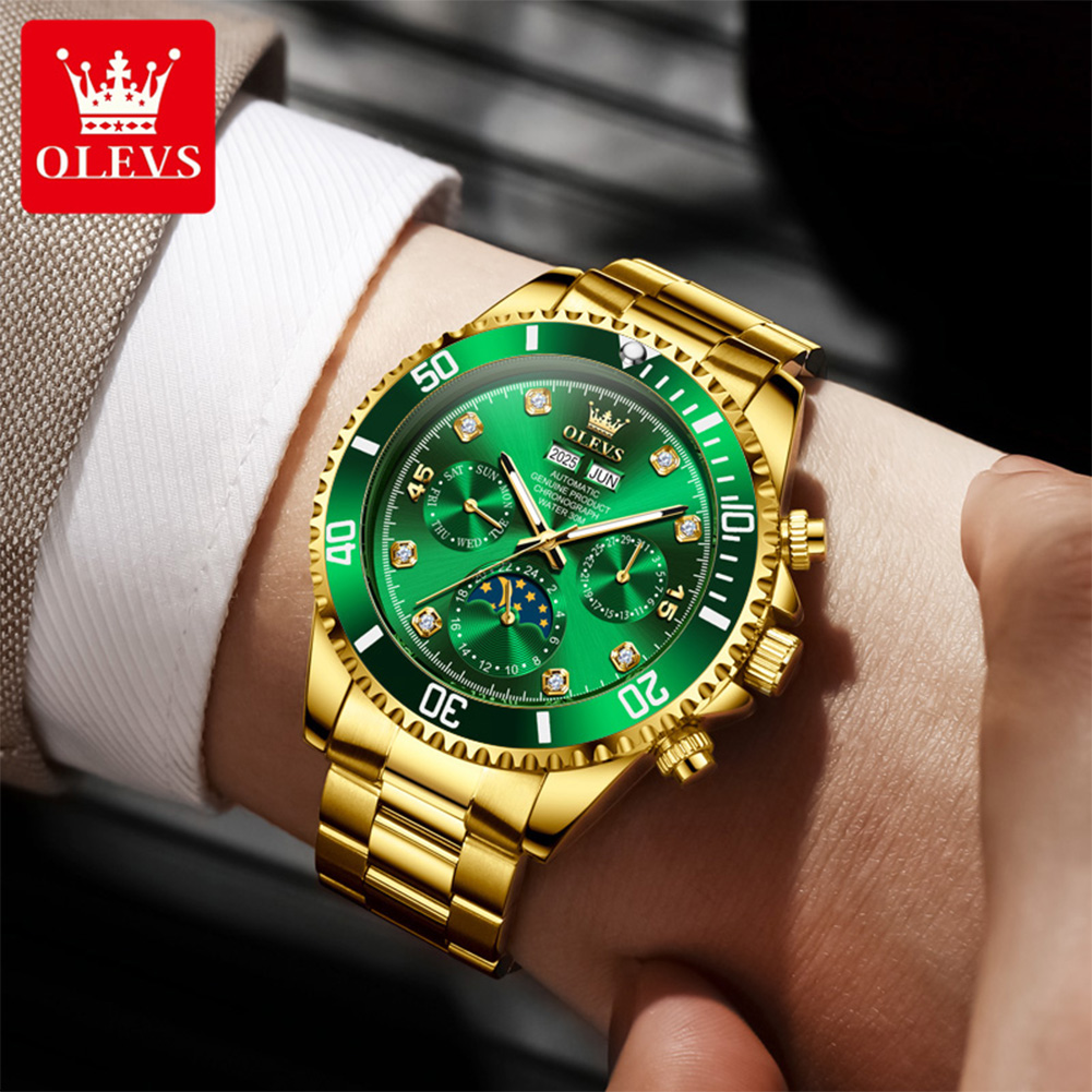 OLEVS 6729 นาฬิกาอัตโนมัติผู้ช - Omega Watch Constellation บทวิจารณ์และราคา