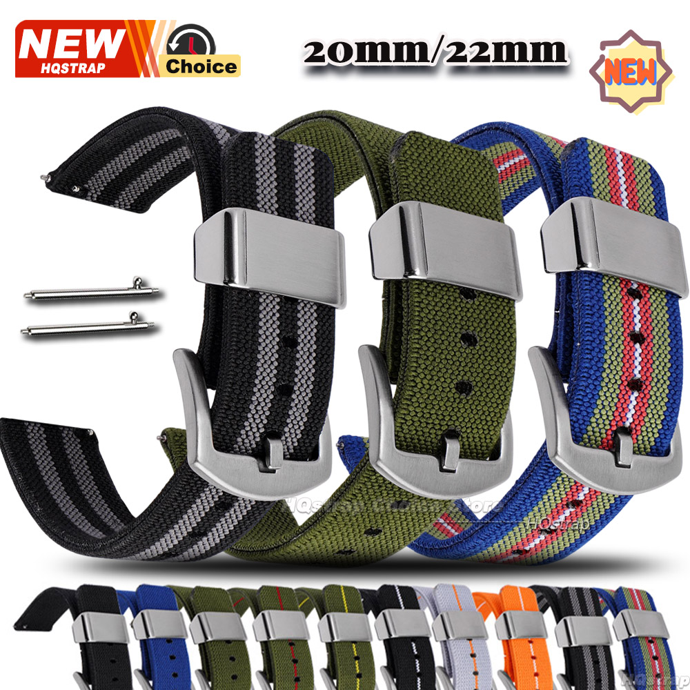 สายนาฬิกาผ้าไนลอนยืดหยุ่นพร้อม - Nato Strap Nylon บทวิจารณ์และราคา