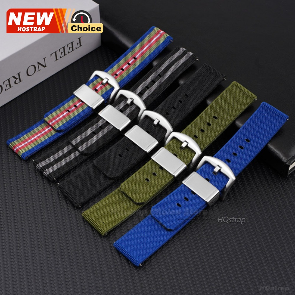 สายนาฬิกาผ้าไนลอนยืดหยุ่นพร้อม - Nato Strap Nylon บทวิจารณ์และราคา